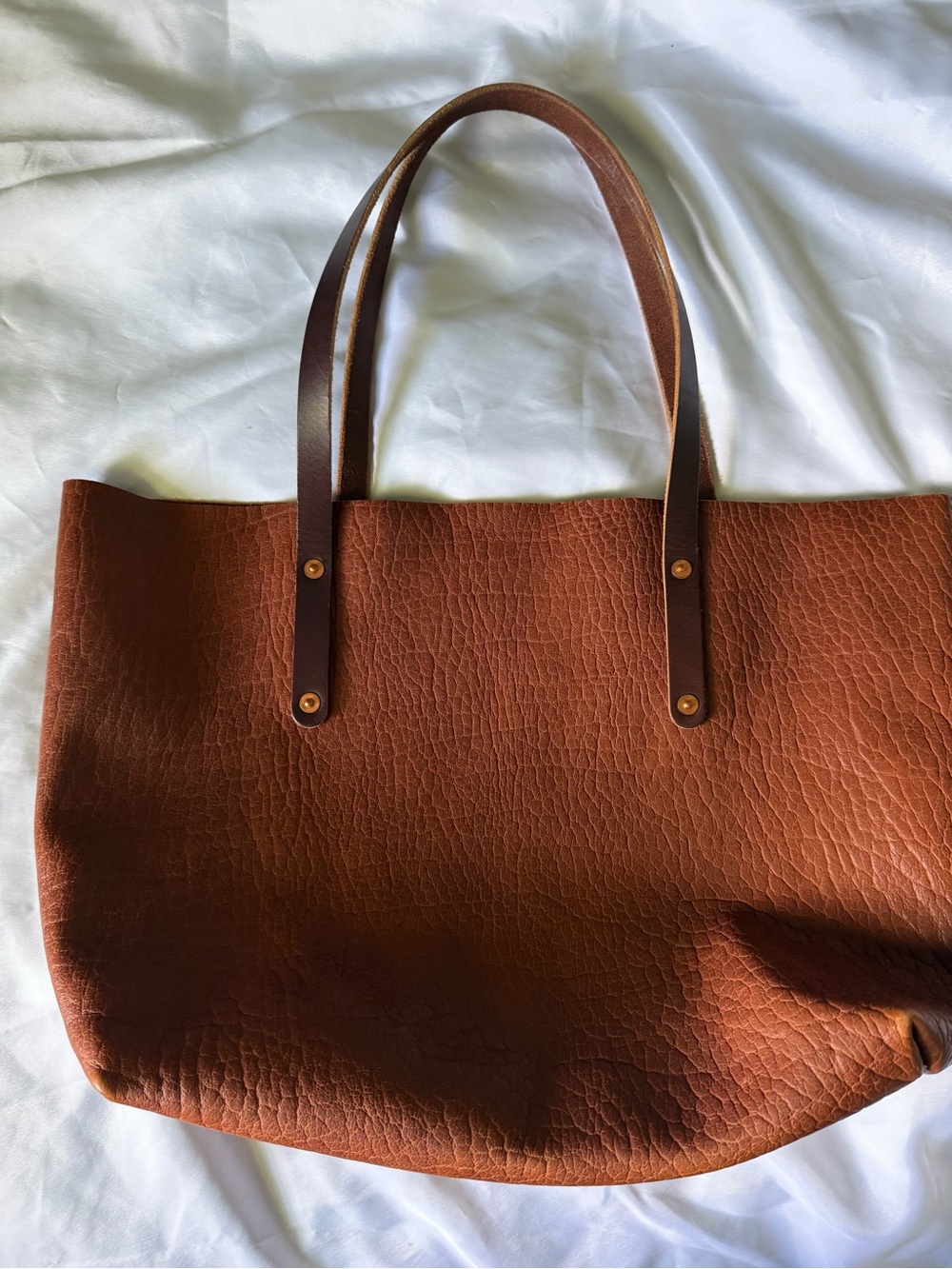 Go Forth Goods Large Avery tote in cognac bison - Picture 2 of 10